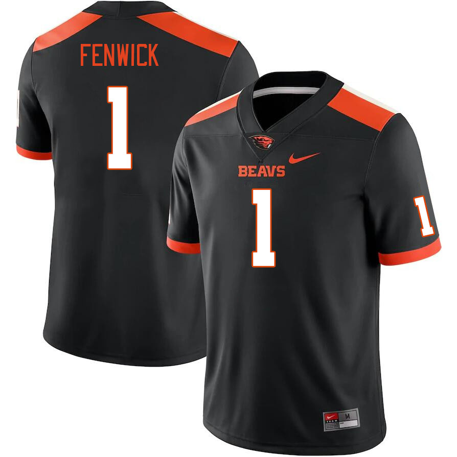 Men #1 Deshaun Fenwick Oregon State Beavers College Football Jerseys Stitched Sale-Black